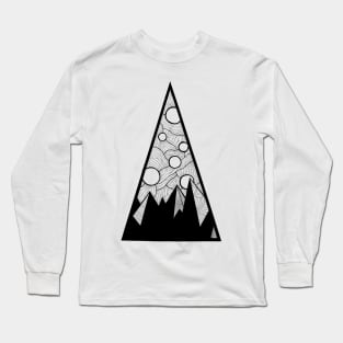 Triangles and Pyramids Black Long Sleeve T-Shirt